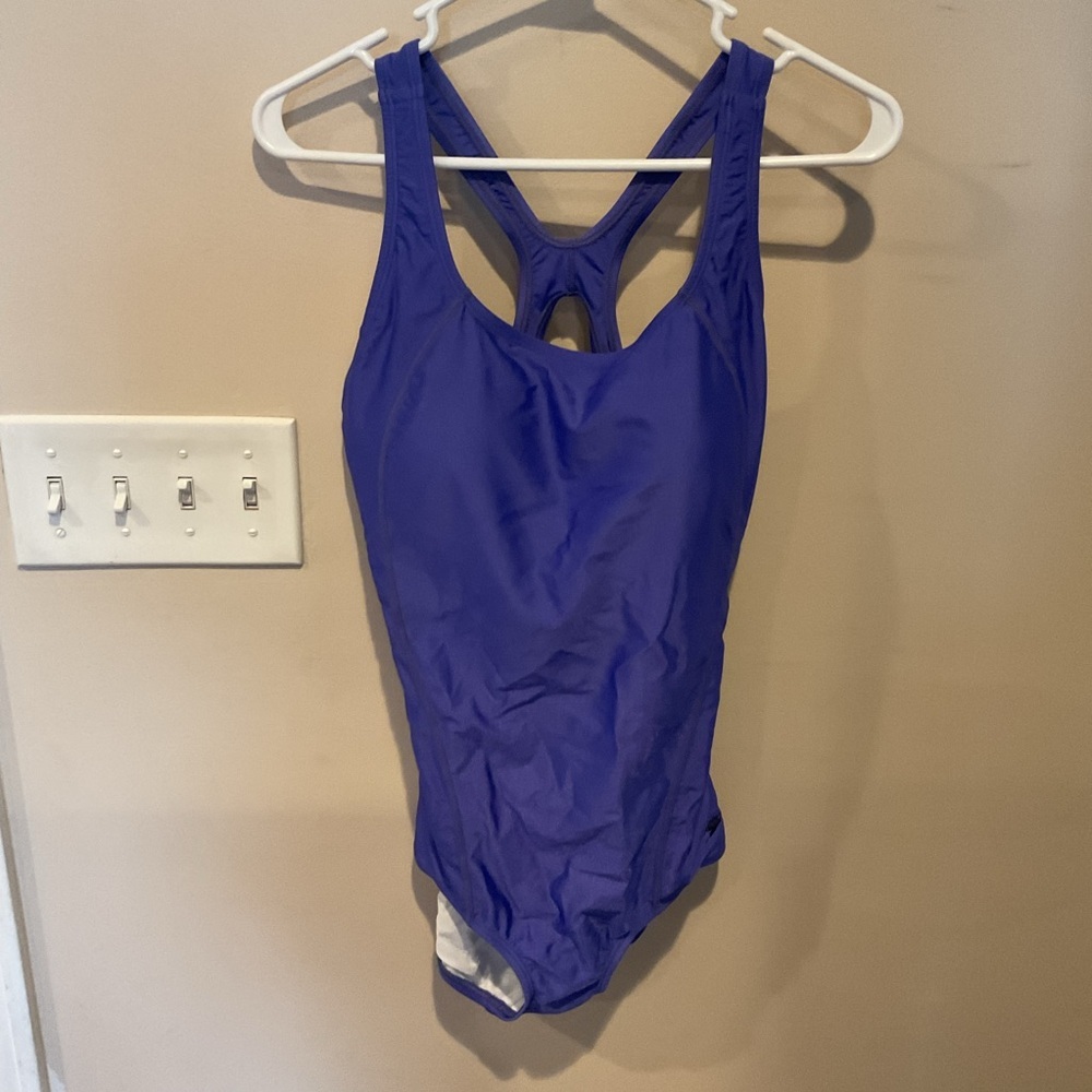 Speedo Blue One Piece Swimsuit with Cross Back​